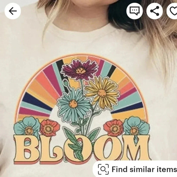 Vintage Bloom Tee Shirt / Multiple Sizes - Picture 3 of 3
